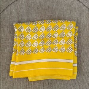 Banana Republic Yellow Patterned Scarf